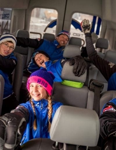 CB Nordic Team in their new van - photo credit Xavier Fane