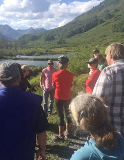 CBLT staff and project ecologist, Mark Beardsly, hosting community site visit